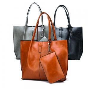China Ladies Handbags Sets Leather Top Handle Handbag Wallets 2pcs In 1 Sets Women Totes Bag Sets on sale