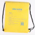 No-shrinking non woven string bag, black non woven drawstring bag, green earth
