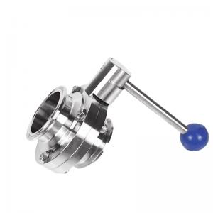 China 1-6 Port Size Stainless Steel Tri Clamp Ferrule Butterfly Valve for Sanitary Needs on sale