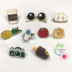 Wholesale Pineapple cloud sunglasses Tomato book ice cream shape positioning vintage crown brooch pin for clothes from china suppliers