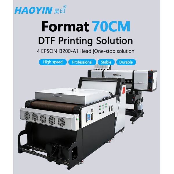 CMYK White DTF Printing Machine Producing Vibrant Colors On Dark Fabrics