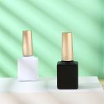 15ml White and Black Empty Gel Nail Polish Bottles Glass Body PP Cap Dupont