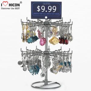 Wholesale Turnable Keychain Counter Display Racks / Retail Hanging Display Racks 2-layer from china suppliers