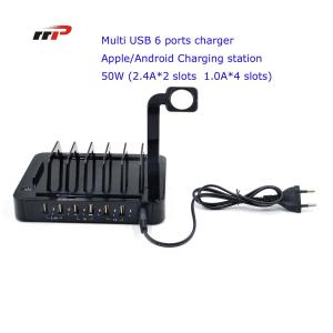 China Multi Device 6 Port 5.0v 8.8a Usb Charging Station Apple Android Ipad Iwatch Use on sale