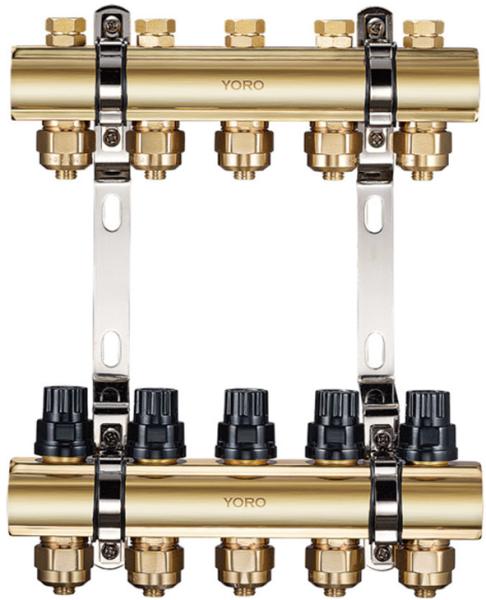 6100 Extruded Brass Water Distribution Manifolds With Concealed Supply Flowrate
