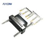 34pin V.35 Connector Right Angle , PCB Female / Male Crimping V35 Connector