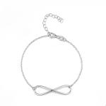 AAA Cubic Zirconia Sterling Silver Matching Bracelets For Best Friends 10.58g