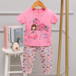 Wholesale No Itching Spring Short Sleeve Cotton Pajama Set For 50cm - 87cm Bust from china suppliers