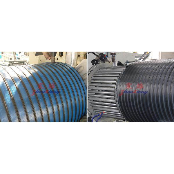 Close-up of pipe production process