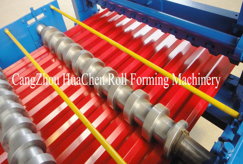 ISO Power Floor roof tile roll forming machine with Gear Box Transmission