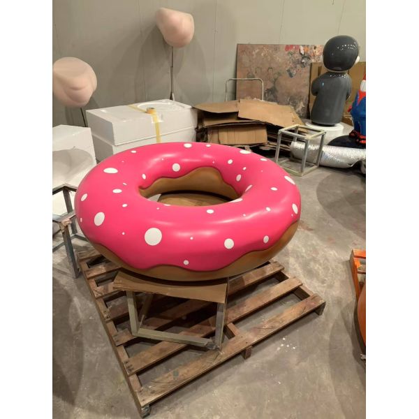 Donut FRP Sculpture: An Eye-Catching Photo Spot for Cake & Dessert Shops