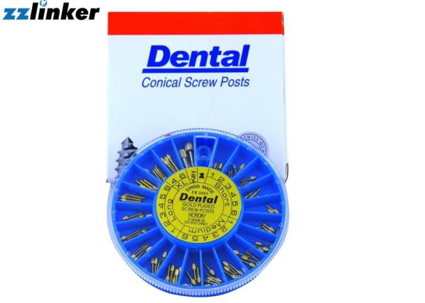 Metal Dental Gutta Percha Points Nordin Titanium Conical Cross Head Screw Post