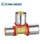 Polished Brass Compression Fittings for Industrial Applications Tee Pex Pipe