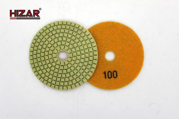 4" Wet / Dry Diamond Polishing Pad With Backer Pad For Marble And Granite Floor