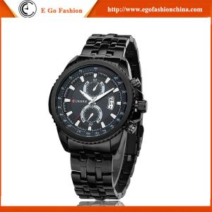Wholesale Model No. 8082 Cool Man's Watch 3 Subdials for Men Full Stainless Steel Watch Quartz Watch from china suppliers