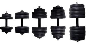 Wholesale export quality black cement dumbbell set for weight training from china suppliers