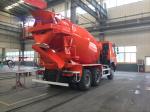 Red Color 6x4 Sinotruk Concrete Mixer Tank Truck 6 - 8M3 Euro2 336hp LHD