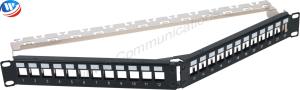 Wholesale ISO9001 19in 1U Wall Mount Patch Panel Bracket 24 Port Cat6A UTP from china suppliers