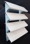 Exterior Wall Decoration Sun Control Device Aluminum Louvre System 84R White