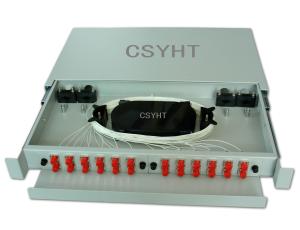 Wholesale 1u 24 Cores Fixed FTTH Fiber Optic Terminal Box 19 Inch Rack Mounted Patch Panel from china suppliers
