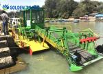 Steel Water Surface Cleaning Boat Aquatic Weed Harvester with Paddle Wheels