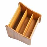 Small Bamboo Office Supplies Wood Desk Organizer Storage Holder For Pen