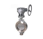 Wafer Butterfly Valve Double Eccentric Cast Steel Stainless Steel PTFE Seal Seat