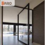 Space Saving Glass Pivot Front Door With Powder Coated Surface Treatment door