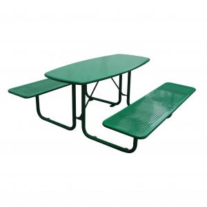 Wholesale Metal Green Color Outdoor Picnic Tables Chair Set 1600mm Length from china suppliers