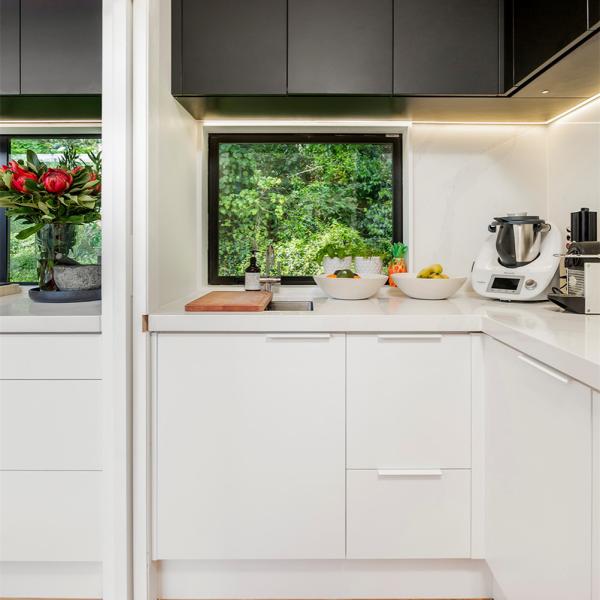 Custom Black And White Modular Kitchen Cabinets Modern Lacquer Luxury
