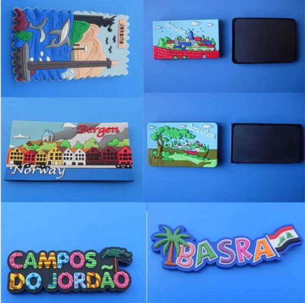 2016 Custom 3D Norway And Iraq Soft Rubber Embossed Fridge Magnet For Travel