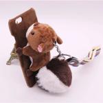 TPU&Plush 3D Mouse Doll Hairball Tail Back Cover Cell Phone Case For iPhone 7 6s