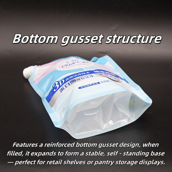 Durable And Convenient Spout Pouch With Handle For Laundry Detergent Packaging Custom Printed Bulk Order Discounts.