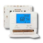2 Heat 1 Cool Heat Pump Room Programmable Thermostat For Kitchen / Bathroom 24V