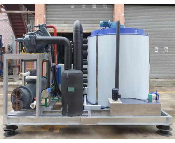 22.7kw Compressor Power 8ton 8000kg Industrial Ice Block Maker Flake Ice