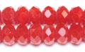 Red Opal Faceted Glass Crystal String Beads Rondelle for Jewelry Making