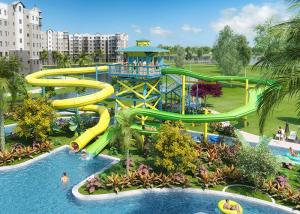 Wholesale Different Color Fiberglass Water Slide 15m Platform Height For Water Park from china suppliers