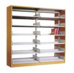 Single Upright Metal Office Bookcase Double Sided For Library Thermal Transferre