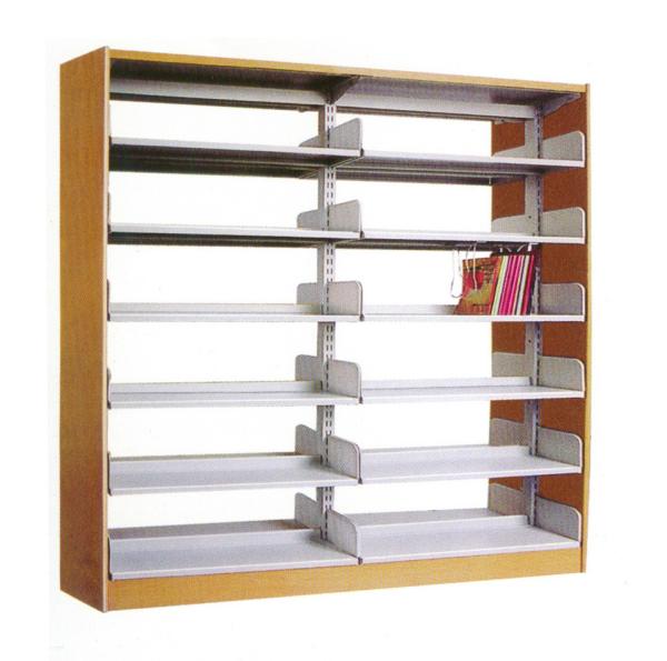 Single Upright Metal Office Bookcase Double Sided For Library Thermal Transferre