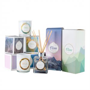 China HOT Selling scented candles & reed diffuser fragrance gift set with glass bottle on sale