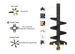 Hydraulic Ground Earth Auger Drive Drill For Excavator Skid Steer Backhoe