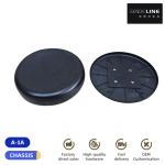 Roundness 330mm Diameter 70mm Thick Black PU Chair Cushion Pad For Bar Chair