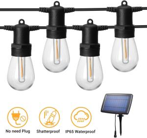 Wholesale Shatterproof 49FT 15pcs Hanging Solar Bulb String Lights from china suppliers