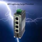4 Port 10/100/1000T PoE Mini Industrial Ethernet Switch 1 Port 100/1000X SFP