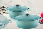 3L Cast Iron Dutch Oven With Lid Enameled Eco Friendly