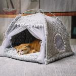 Cat'S Nest Teepee Cat House Semi Enclosed Pet Bed Four Season Dog'S Nest Villa