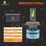 H4 160W Iron Car Led Headlight Bulb S22 White High Power Auto Parts