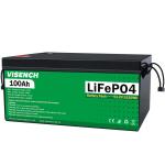Visench Rechargeable Lithium Ion Batteries 24V Lifepo4 100Ah 24 Volt Phosphate