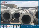Q235 ISO 9001 Steel Transmission Pole For Transmission Lines And Distribution