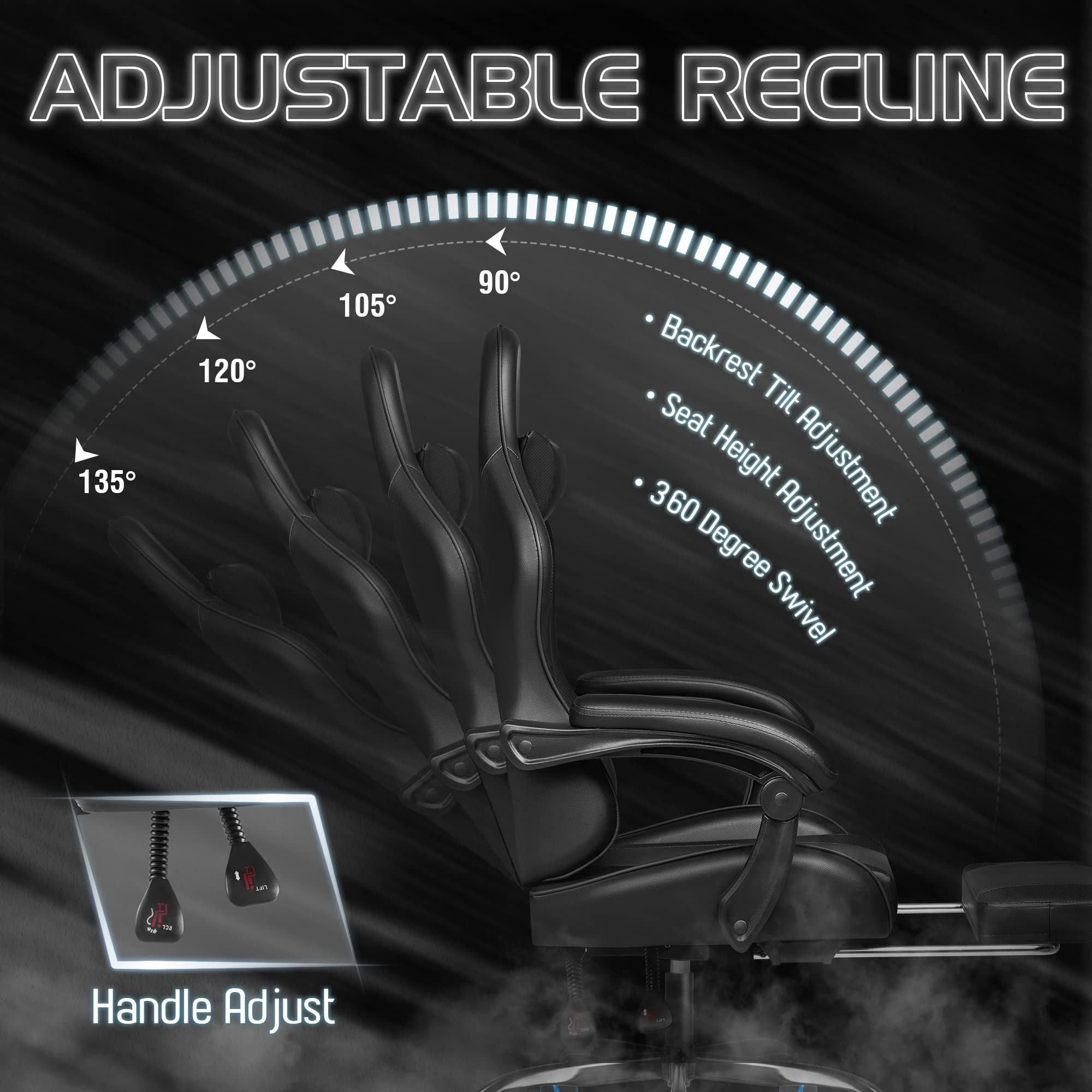Video Racing Gaming Chair with Swivel Seat and Ergonomic Design Item Weight 41.9 Pounds